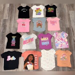 14 Toddler Girl Short Sleeve Shirts Size 3T